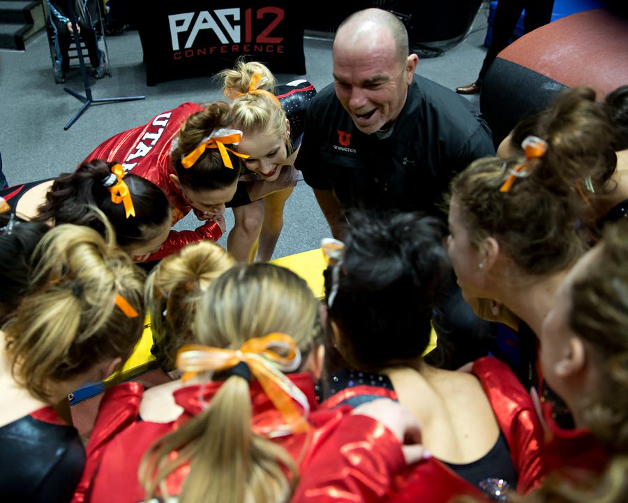 February 6, 2015; Utah gymnastics vs Arizona State. Greg Marsden, the coach of the Utah women's gymnastics team for 40 years until he retired in 2015. 