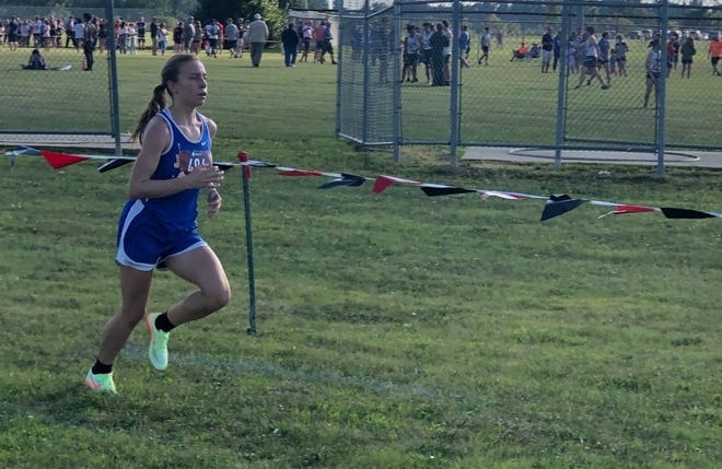 Jenna Pilachowski of Jefferson  won the girls Division 2 title at the Milan Puddle Jumper Invitational Tuesday.