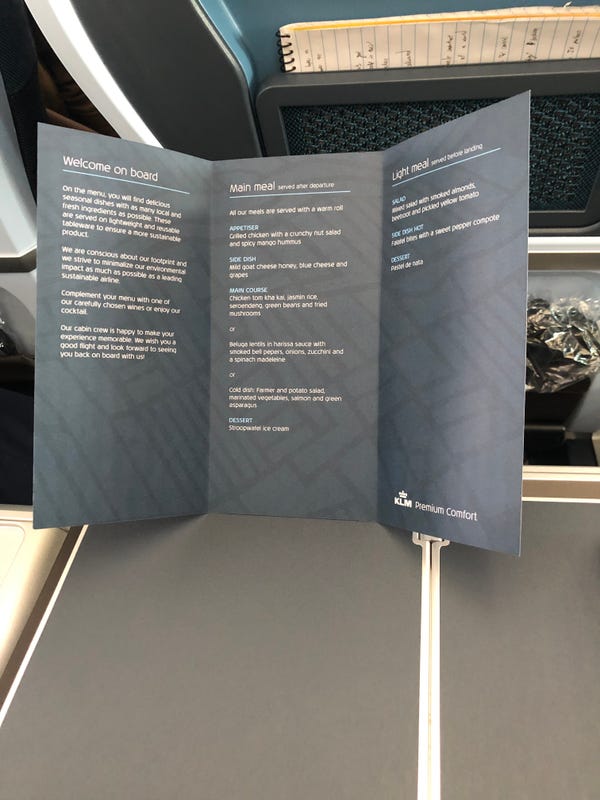 Inside look at KLM airlines' Premium Comfort cabin experience