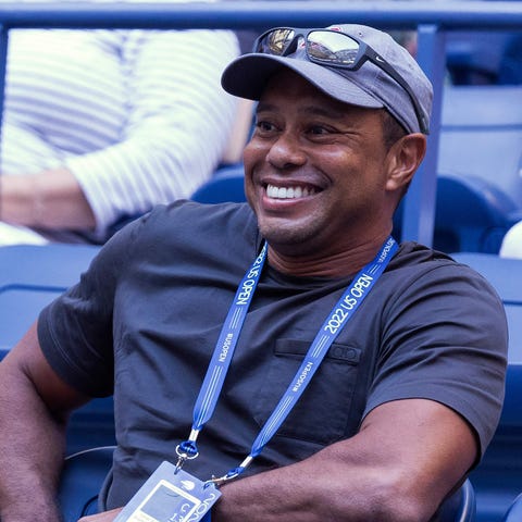 Tiger Woods was in attendance for Serena Williams'