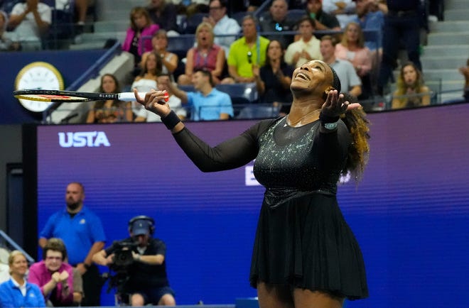 Serena Williams after an ace to Anett Kontaveit.