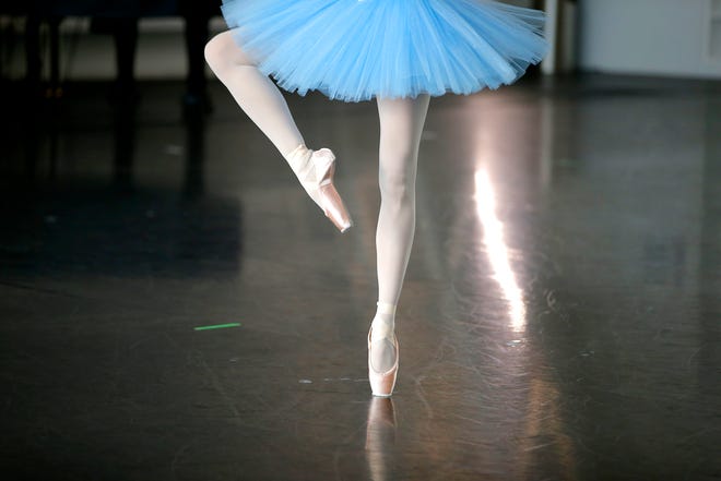 Mickayla Carr dances during Oklahoma City Ballet's first annual Beer & Ballet at the Susan E. Brackett Dance Center in Oklahoma City on Thursday, September 1, 2022.