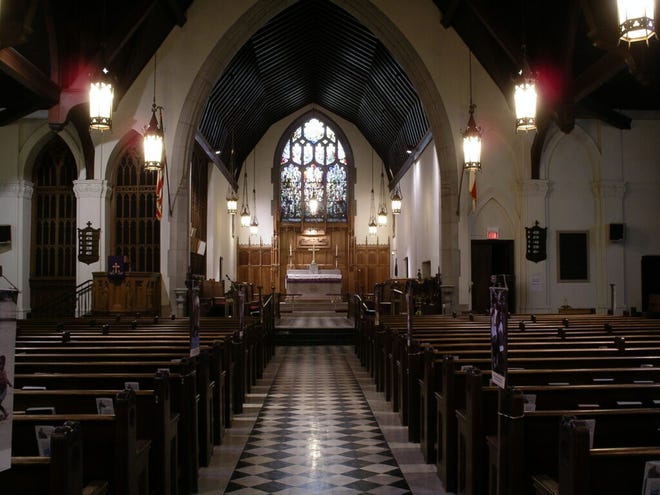 Interior of Grace Episcopal Church in Plainfield.