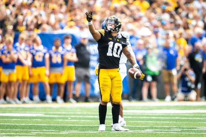 Iowa wide receiver Arland Bruce IV is emerging as the team's No.  1 receiver with injuries mounting.