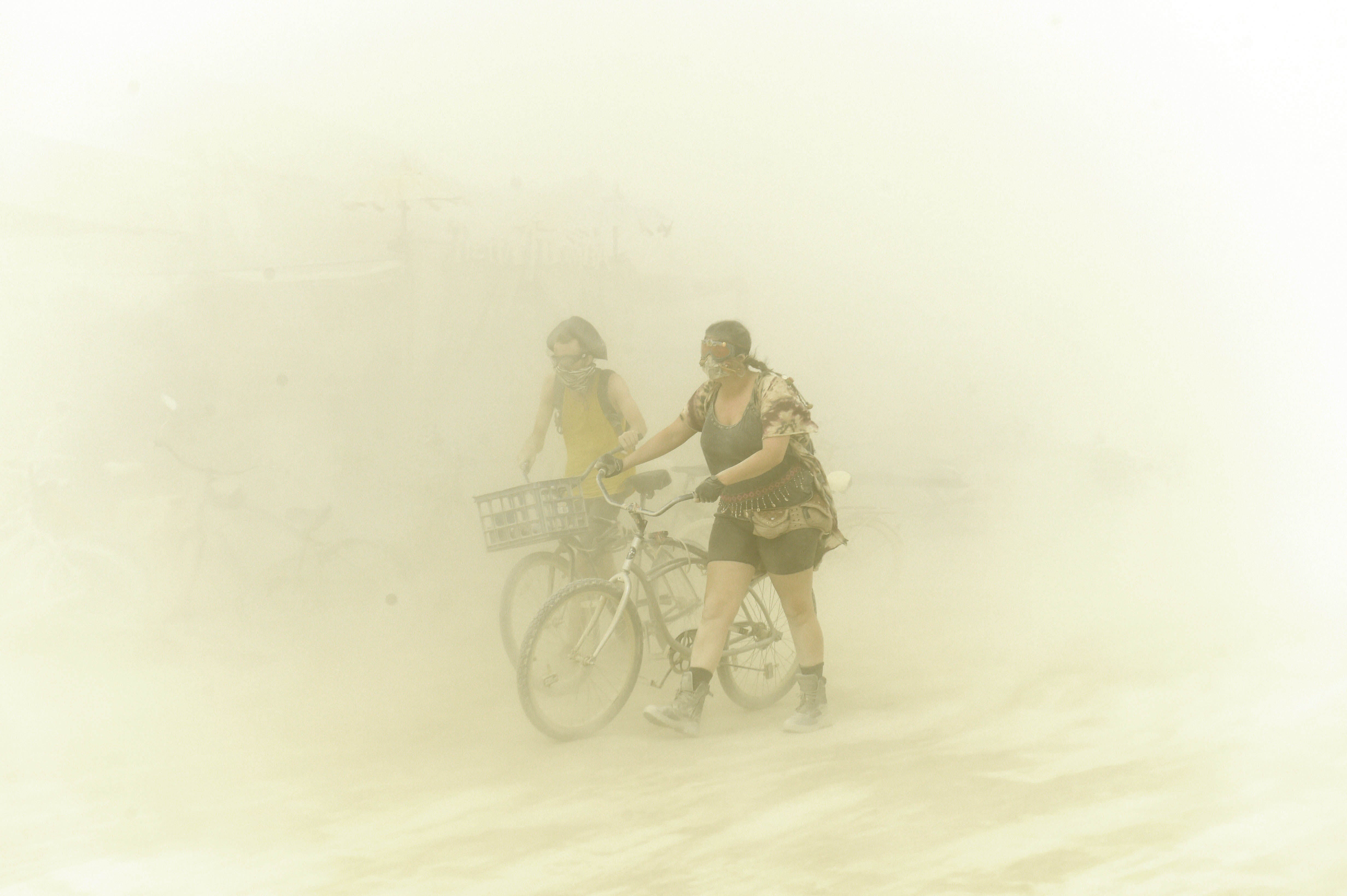 Burning Man engulfed by giant dust storm