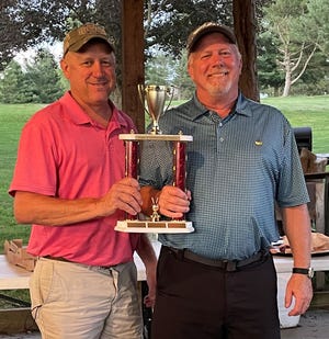 Kent Burkhart and Greg Nessline are the 2022 winners of the Knights of Columbus Council 505 Golf League. Placing second were Craig Carlisle and Mike Leitenberger with Mike and Andrew Hoffer in third. The league plays Wednesday nights at the Jaycees Golf Course.