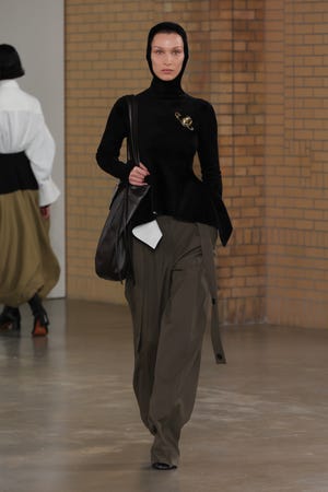 Bella Hadid walked for Proenza Schouler at NYFW in February 2022.