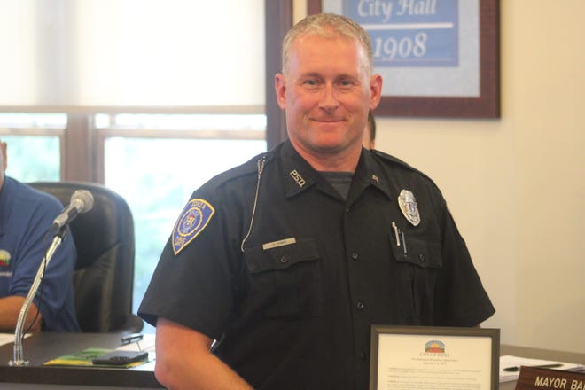 Chad Jones has retired after serving as an Ionia Department of Public Safety officer for 23 years. Jones received a proclamation in recognition of his service during the Ionia City Council meeting Tuesday, Sept. 6, at Ionia City Hall.