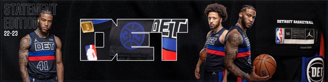 Detroit Pistons meluncurkan jersey Edisi Pernyataan baru untuk musim depan