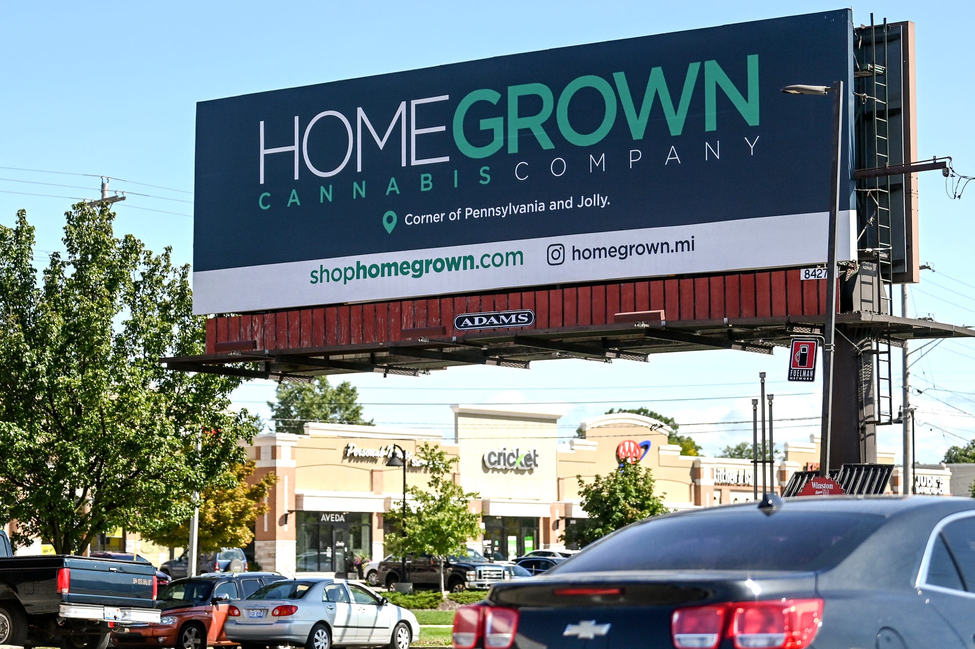 A marijuana business billboard on Saginaw Street near the Frandor Shopping Center on Wednesday, Sept. 7, 2022, in Lansing.