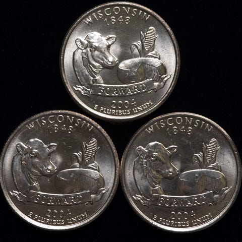 Wisconsin quarters are displayed at Old Pueblo Coi