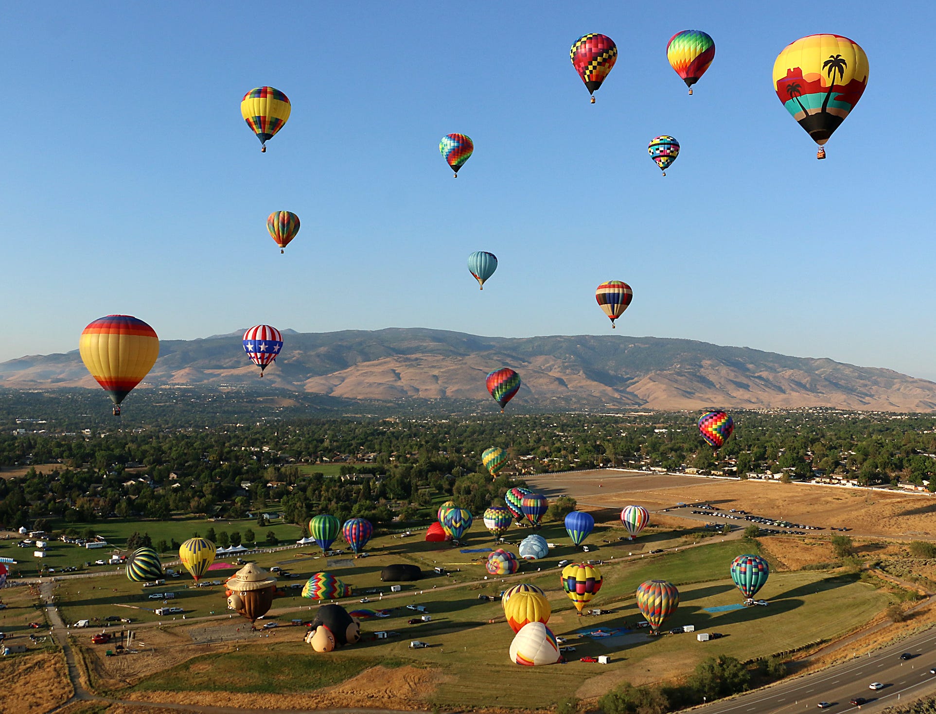 Enjoy a flight over Rancho San Rafael at the Great Reno Balloon Race