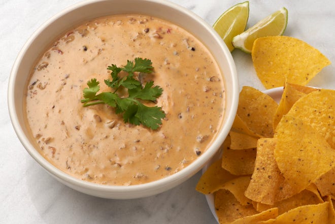 Cowboy Queso from a Made in Oklahoma recipe.