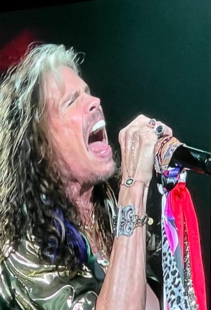 Steven Tyler of Aerosmith performs Thursday at Fenway Park in Boston.