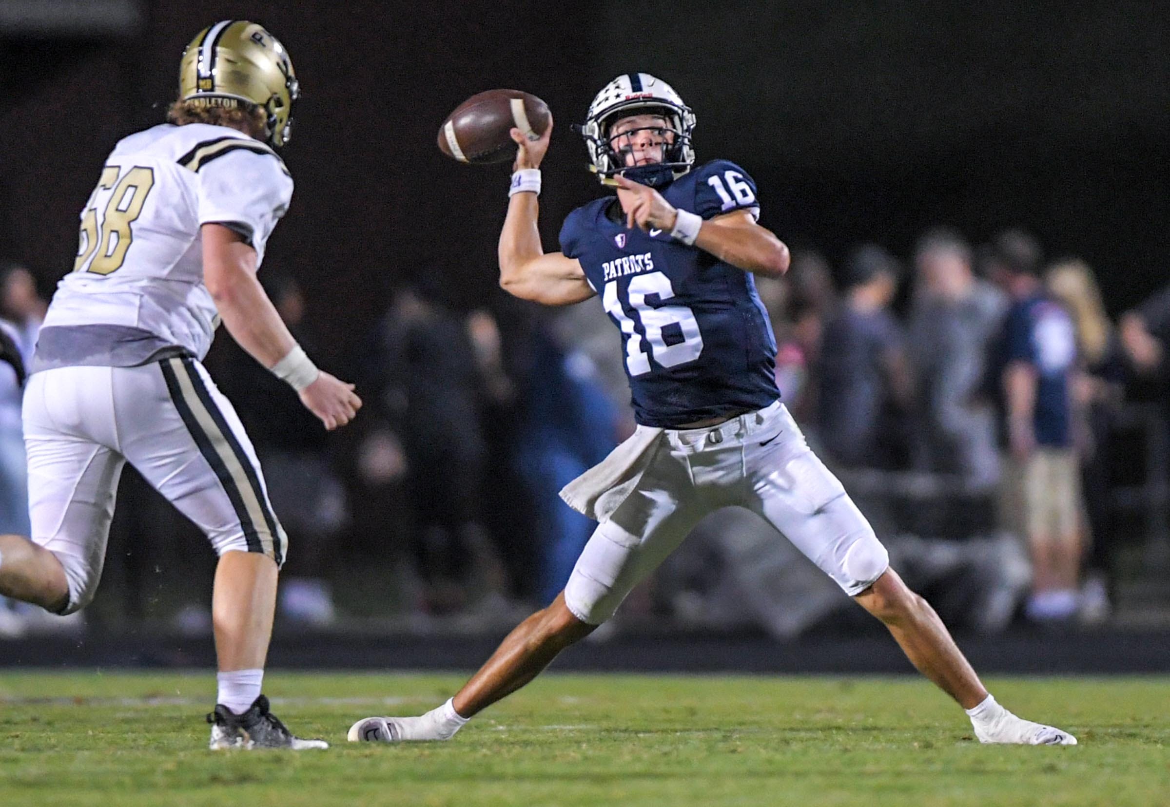 Powdersville high school football quarterback Eli Hudgins is a threat