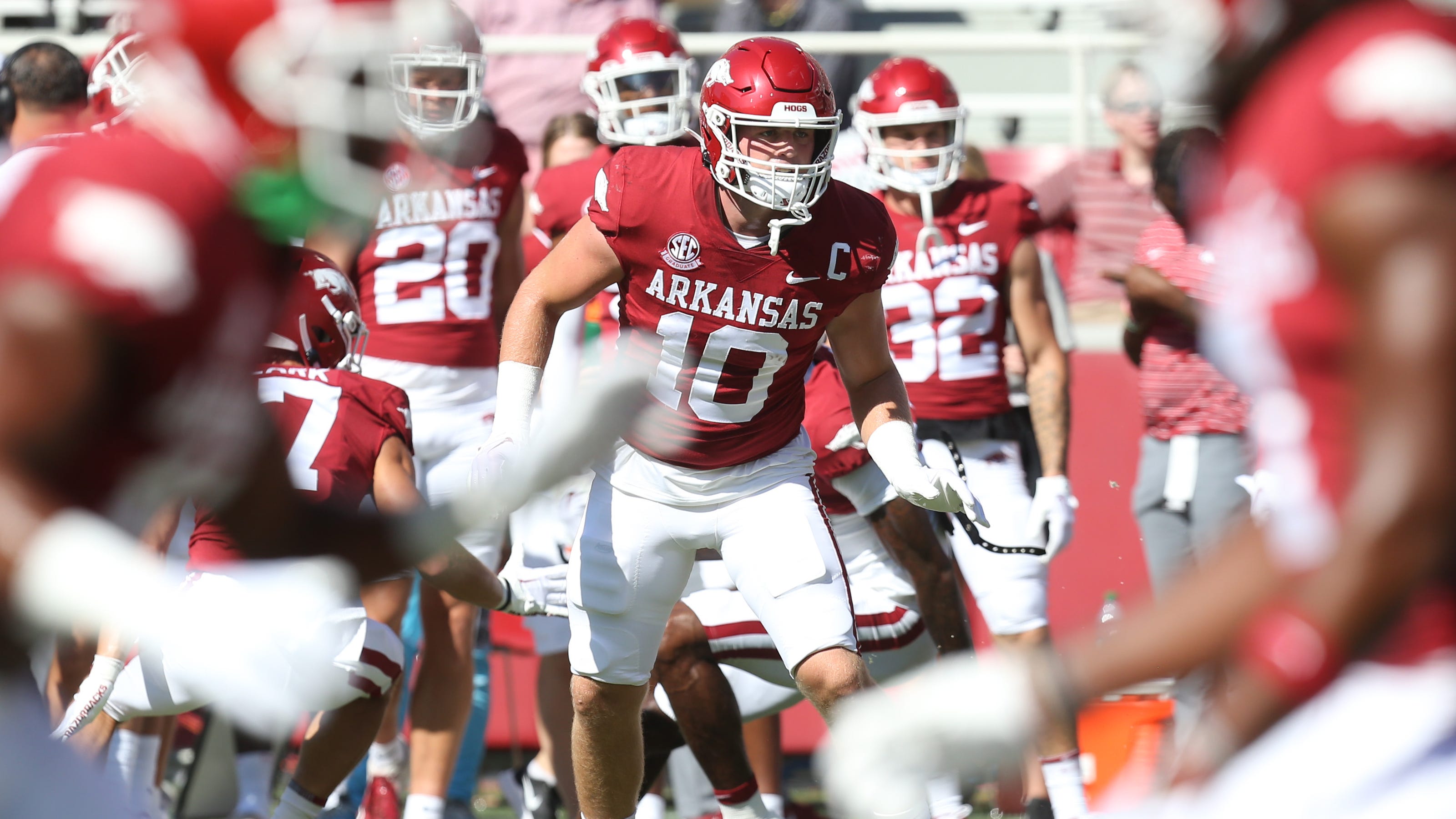 Bumper Pool breaks Arkansas football career tackles record