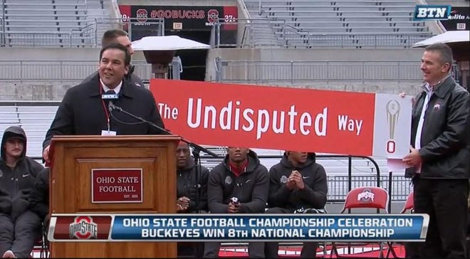 Lane Avenue and High Street  was declared “The Undisputed Way” in 2015 after Ohio State’s 2014 national championship.