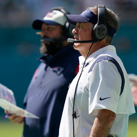 New England Patriots head coach Bill Belichick and