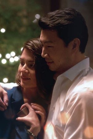 Phillipa Soo and Simu Liu in the romantic drama "One True Loves," which shot in Wilmington in late 2021.