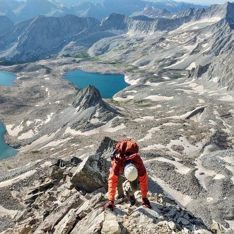 Craig Brauer climbs Capitol Peak in Colorado on Ju