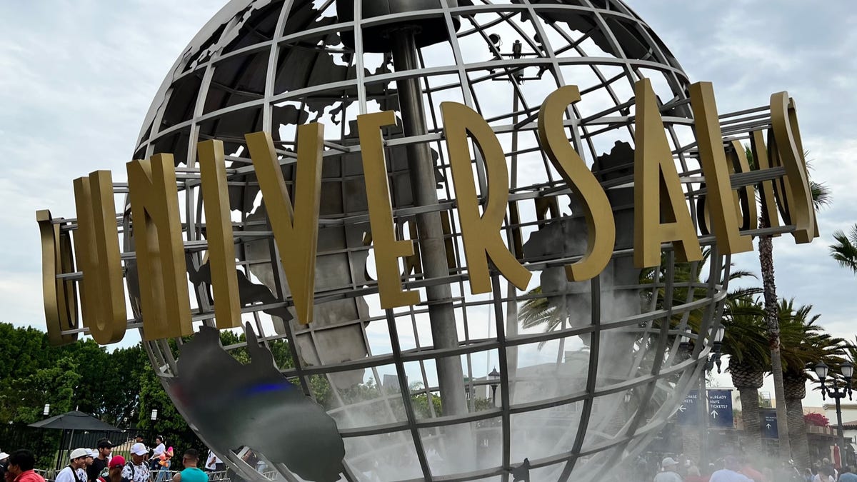 Universal Studios' iconic globe welcomes guests to Universal Studios Hollywood.