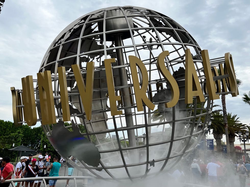 Universal Studios' iconic globe welcomes guests to Universal Studios Hollywood.