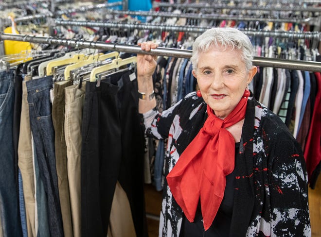 Jane Emke is a volunteer at the Nearly New Store, a consignment shop run by theNational Council of Jewish Women. Sept. 13, 2022