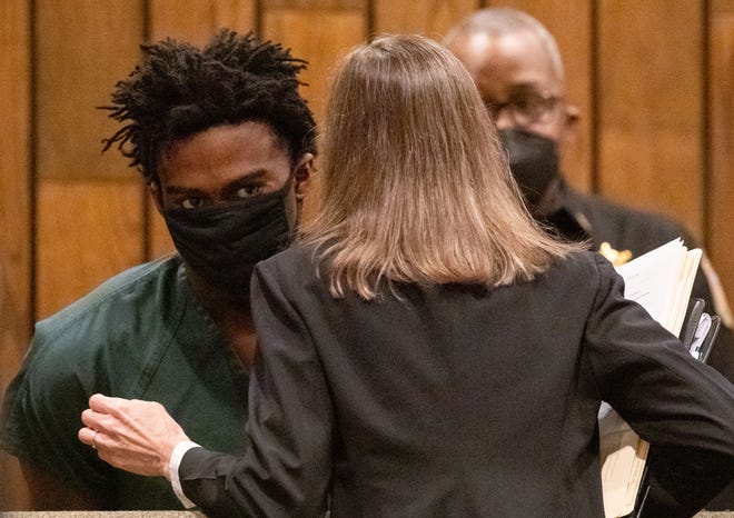Ezekiel Kelly, 19, makes a court appearance Tuesday, Sept. 13, 2022, in Memphis. Kelly, is accused of live-streaming while driving around the city shooting at people. 