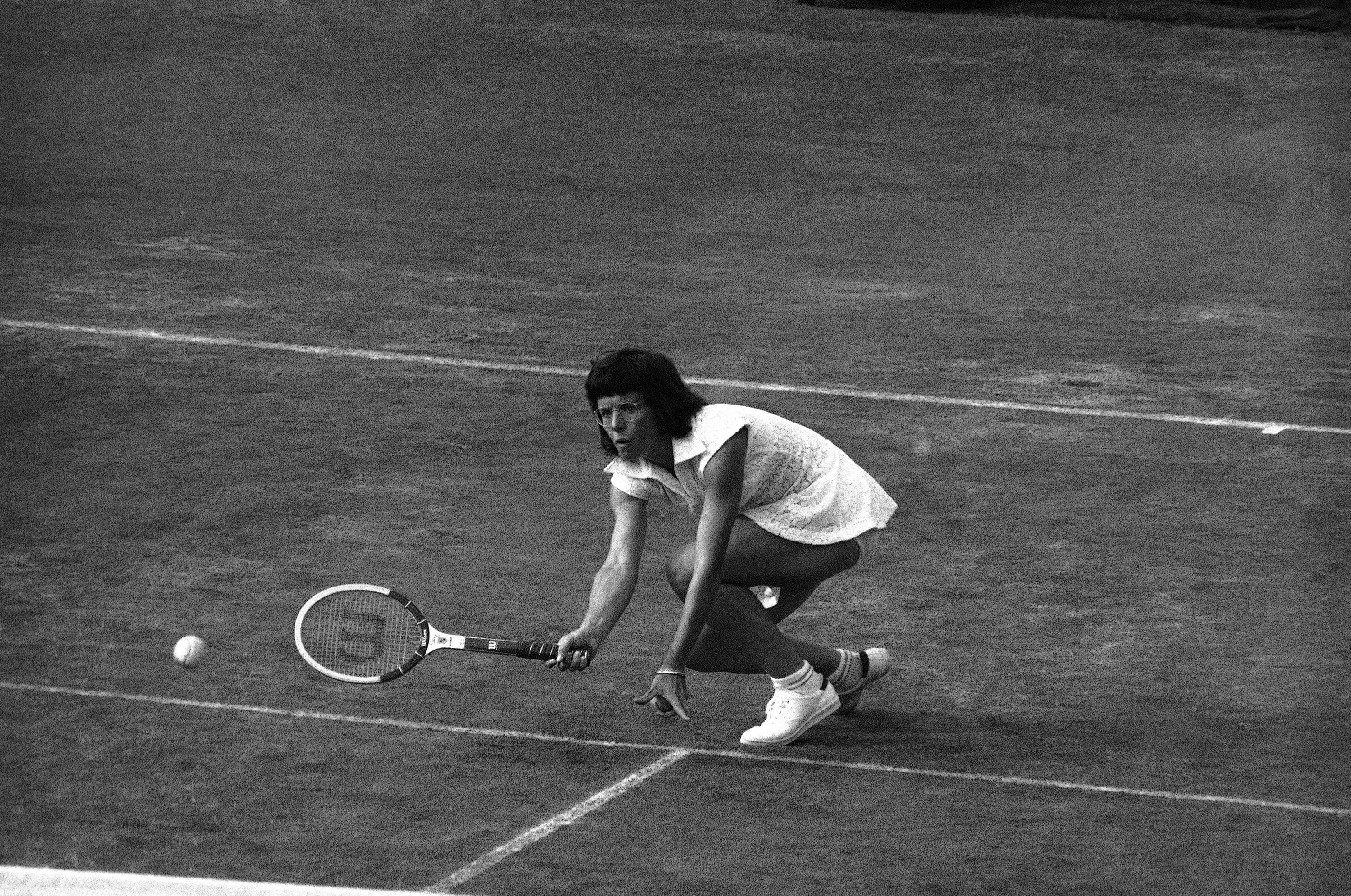 Billie Jean King during the U.S. Open tennis championship in 1971.