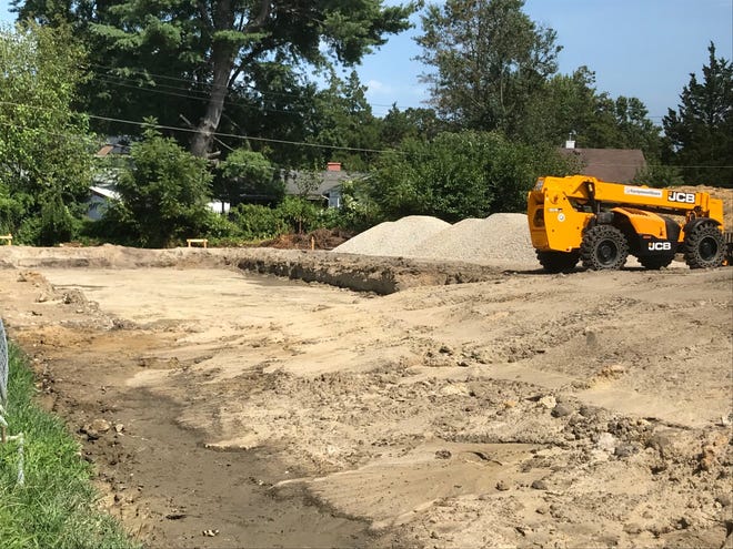 Construction site  of a new building at one of the Willingboro Municipal Utilities Authority's water plant sites on Baldwin Lane to house new treatment equipment for better removal of a drinking water contaminant.