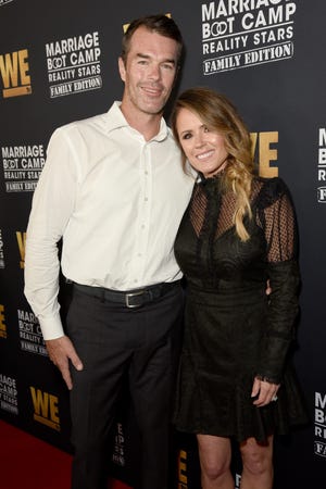 Ryan Sutter and Trista Sutter attend an event together in 2019.