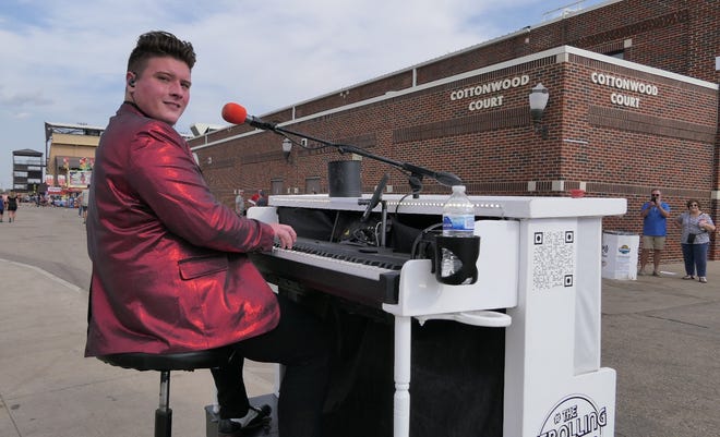 Blake Guyre and his piano strolls around the 2022 Kansas State Fair.