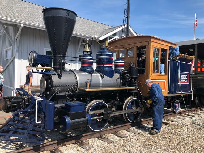 The Hoosier Valley Railroad Museum in North Judson has begun rides pulled by this newly restored locomotive, a  Bock Lumber Company No. 1, a 0-4-4T Forney-type steam locomotive.