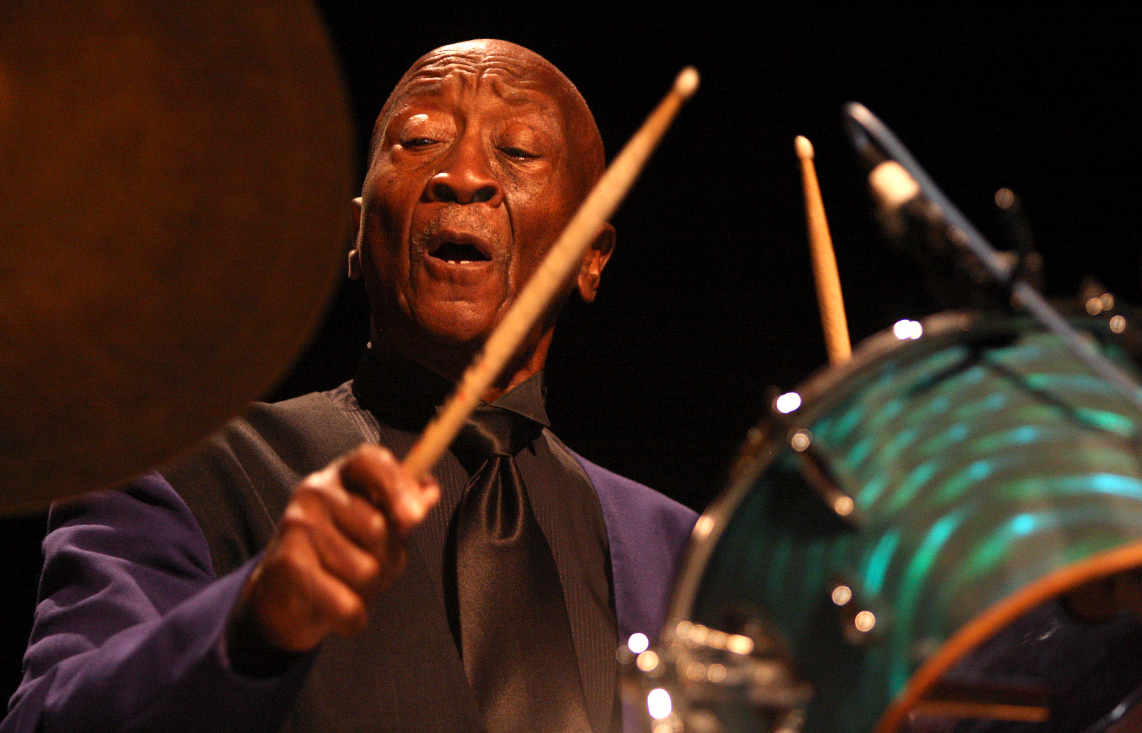 A South Bend resident and former Motown drummer with Junior Walker & the All Stars, Billy "Stix" Nicks is shown performing Oct. 6. 2013, at the Morris Performing Arts Center in South Bend as the opening act for B.B. King.