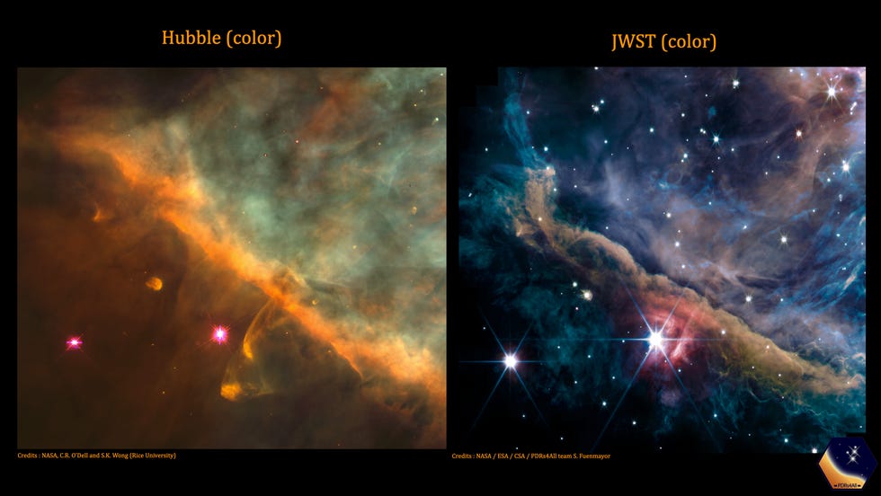 Webb Telescope: New images reveal spectacular view of Orion Nebula