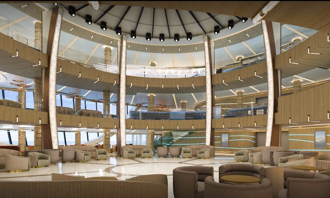 The ship will feature entertainment in its Piazza, along with The Dome and the Princess Theater.