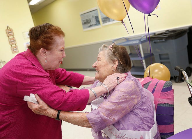 Adele Dombrowski turns 100 in Abington, with ‘God as my co-pilot’