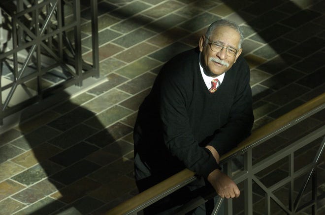 dr  Maurice Martinez poses at UNCW's Watson School of Education in 2006.