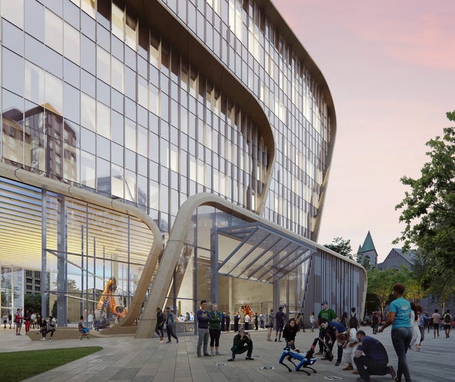Renderings of the Detroit Center for Innovation.