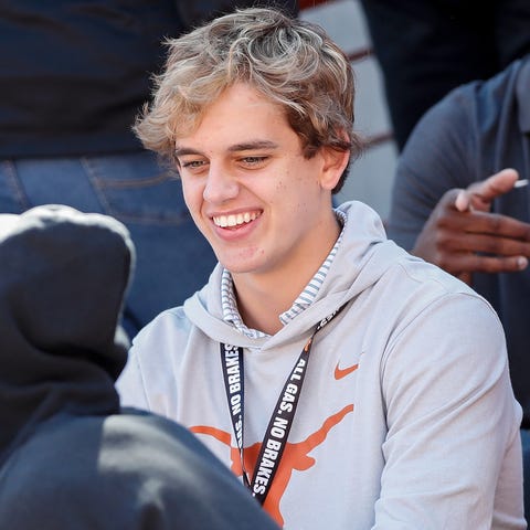 Arch Manning in Austin on an unofficial visit in O