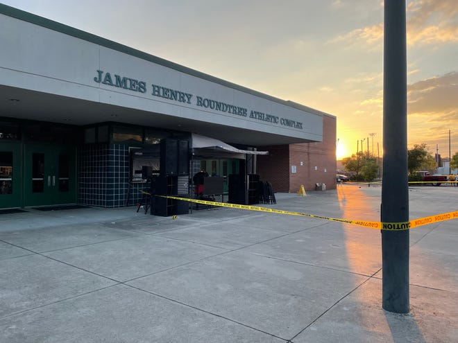Police responded to a reported shooting following Saturday's Josey High School home football game. According to officials, two individuals were taken to the hospital to be treated for gunshot wounds. [Will Cheney/The Augusta Chronicle]