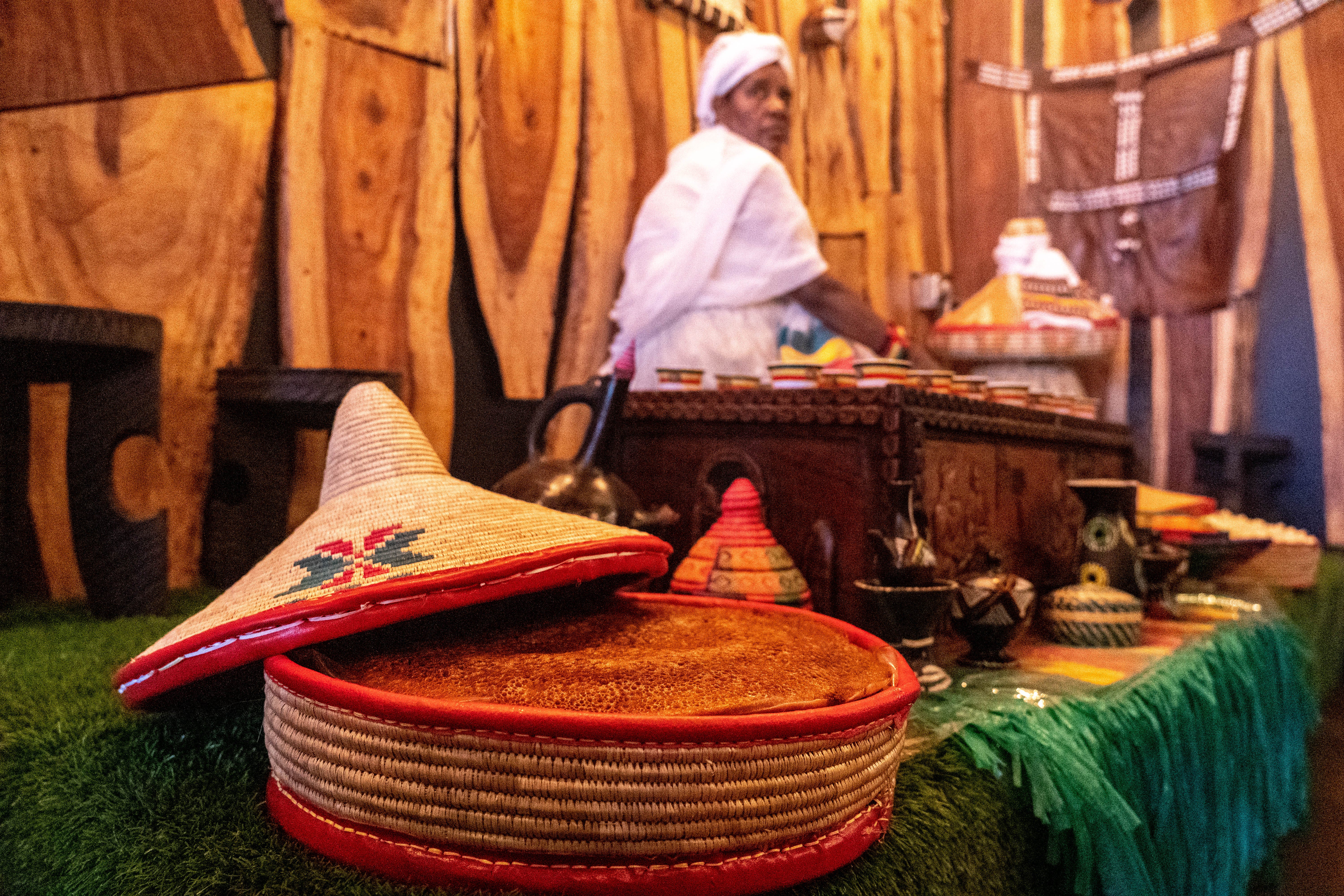 Anebabero is prepared during a traditional coffee ceremony at Authentic EthioAfrican in Phoenix on Sept. 17, 2022.
