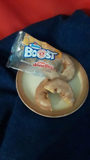 Appropriately dubbed Boost, these Hostess donettes debuted last February. In jumbo format, each doughnut packs 50 to 70 milligrams of caffeine.