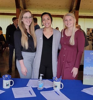 Branch County Community Foundation Erica Heminger, director and staff, Devonnie Warner and Madison Hostetler, welcome the public to the annual Community Celebration 5-7 p.m. Thursday at The Ponds of Coldwater.
