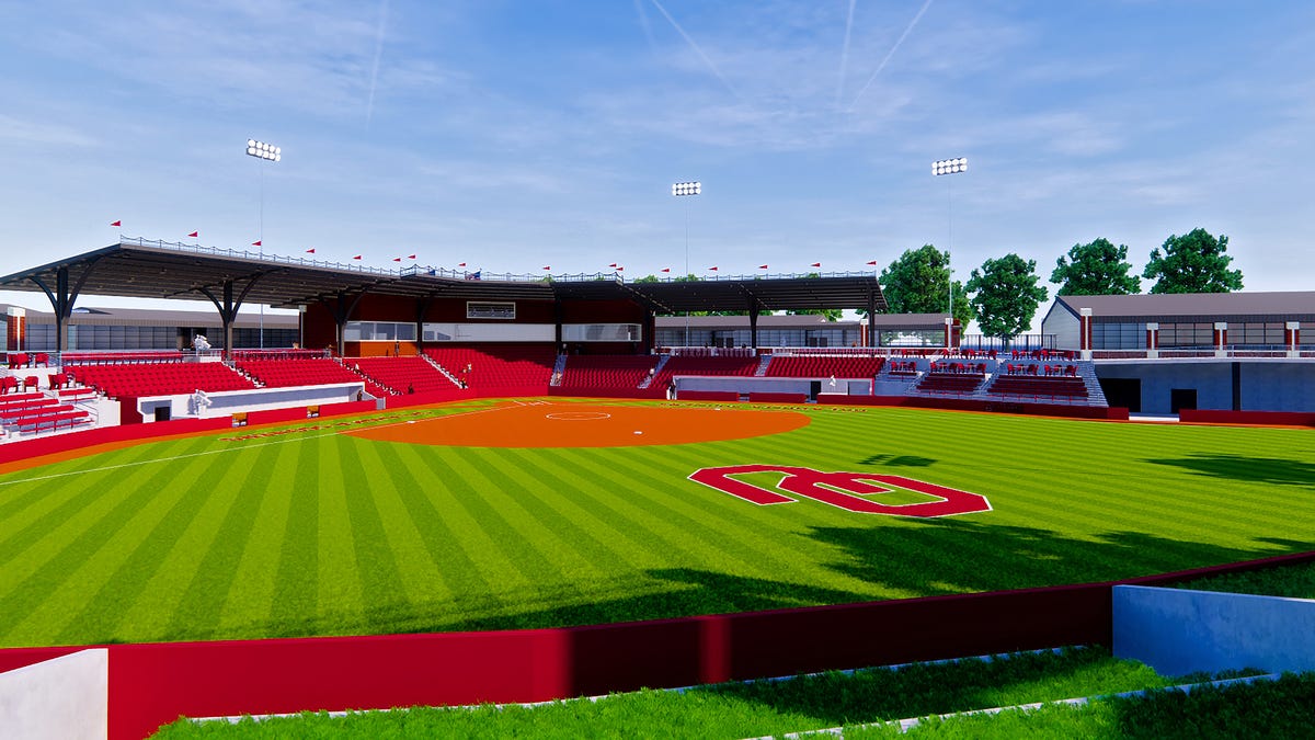 OU softball Stadium renderings of the Oklahoma Sooners' Love's Field