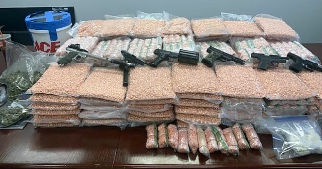 Fake Adderall pills mixed with meth seized in Rhode Island 2 Drugs and weapons that federal authorities say they seized during the March raid on the Cumberland home of 27-year-old Dylan Rodas.