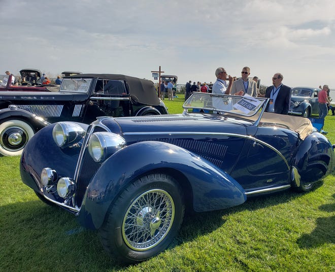 This 1937 Delahaye 135 M Competition Roadster won first place in the Luxury Meets Sport class at last year's Audrain Newport Concours.  It was the sportiest Delahaye chassis for the time.