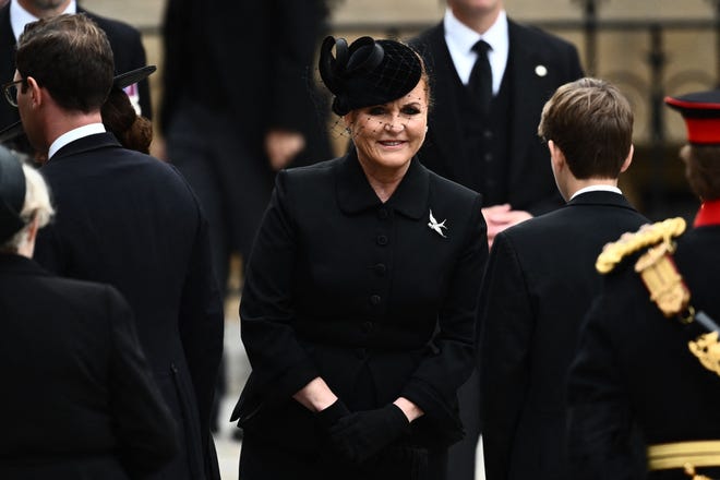 Sarah Ferguson, Duchess of York, attended the  State Funeral Service for Britain's Queen Elizabeth II.