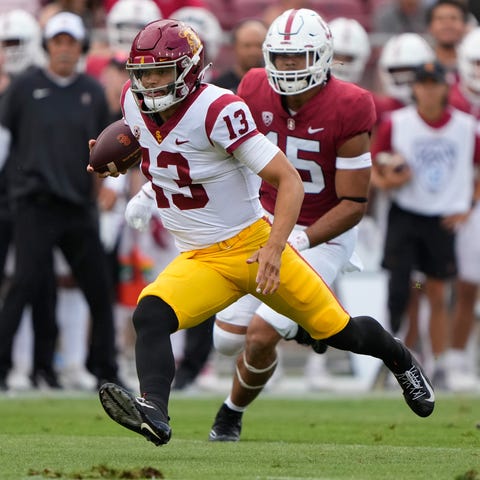 Southern California quarterback Caleb Williams (13