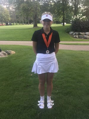 Cheboygan junior girls golfer Katie Maybank shot an 82 and finished second at the Harbor Springs Invitational on Monday.